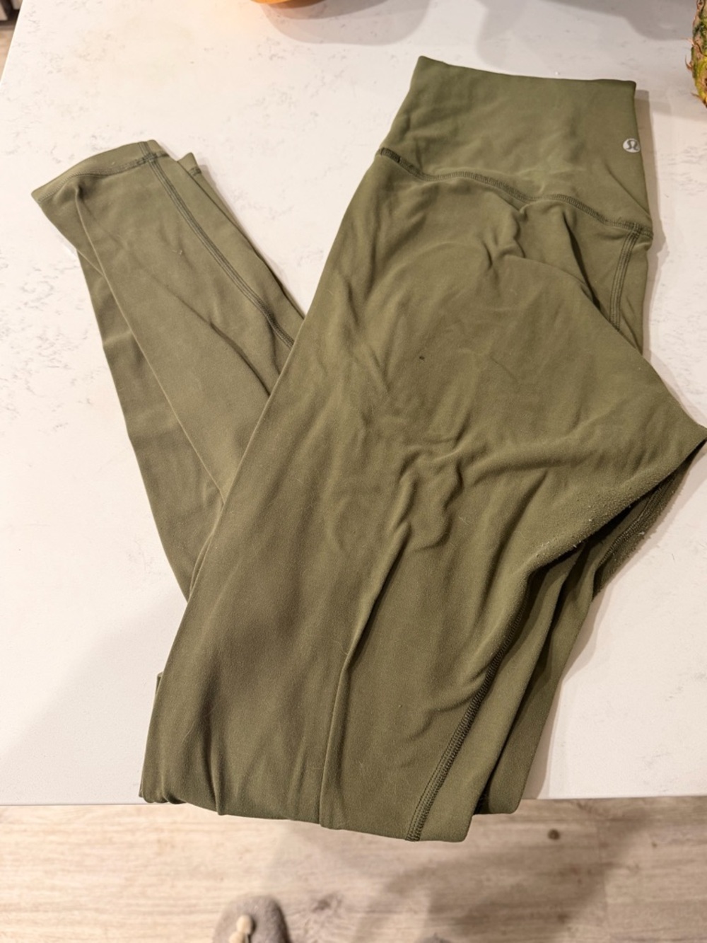 Lululemon FLAWED Olive Green High-Rise Leggings